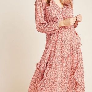 Maeve by Anthropologie Sirena Ruffled Tunic Dress